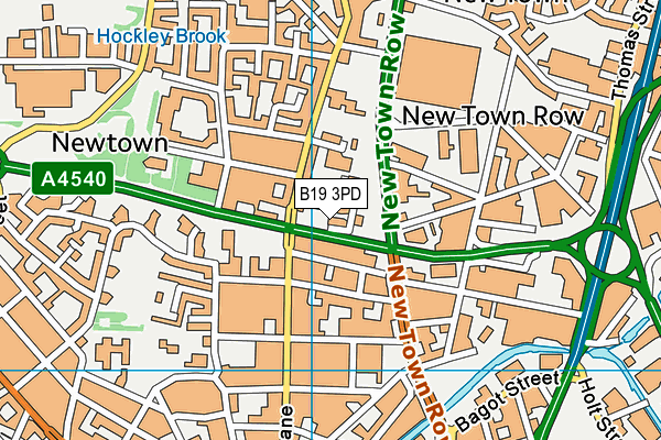 B19 3PD map - OS VectorMap District (Ordnance Survey)