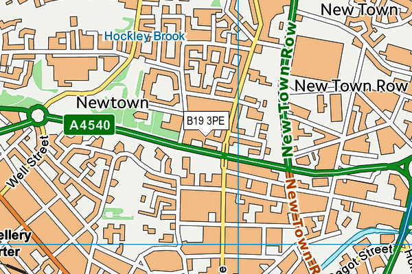 B19 3PE map - OS VectorMap District (Ordnance Survey)