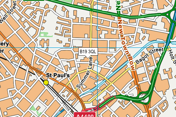 B19 3QL map - OS VectorMap District (Ordnance Survey)