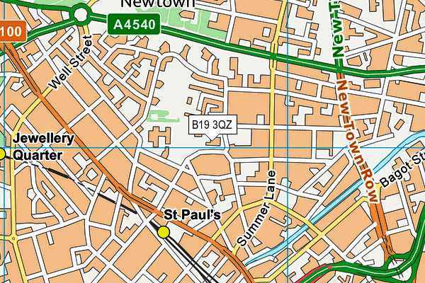 B19 3QZ map - OS VectorMap District (Ordnance Survey)