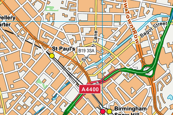 B19 3SA map - OS VectorMap District (Ordnance Survey)