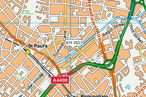 B19 3SG map - OS VectorMap District (Ordnance Survey)