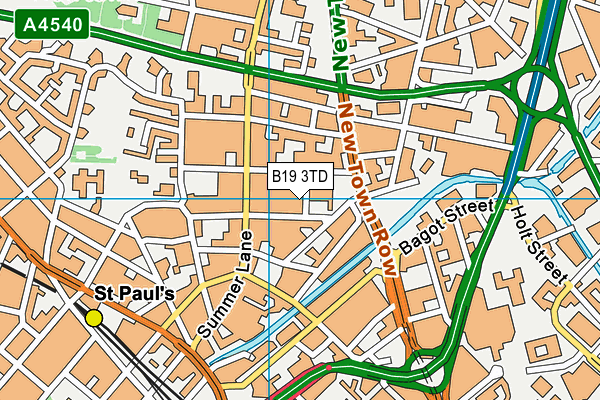 Chainworks Gym map (B19 3TD) - OS VectorMap District (Ordnance Survey)