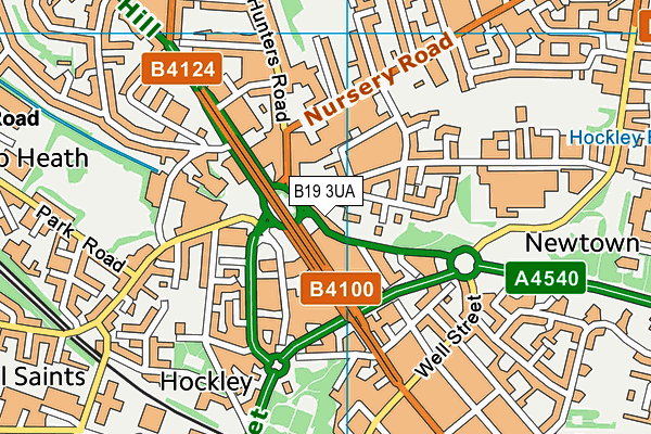 B19 3UA map - OS VectorMap District (Ordnance Survey)