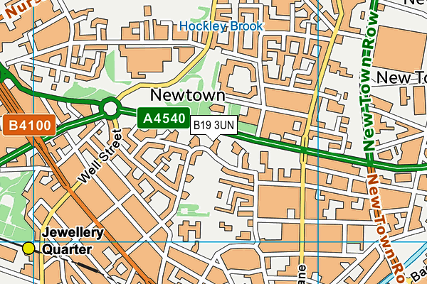 B19 3UN map - OS VectorMap District (Ordnance Survey)