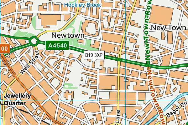 B19 3XP map - OS VectorMap District (Ordnance Survey)