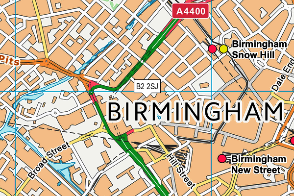 B2 2SJ map - OS VectorMap District (Ordnance Survey)