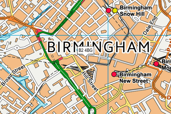 B2 4BG map - OS VectorMap District (Ordnance Survey)