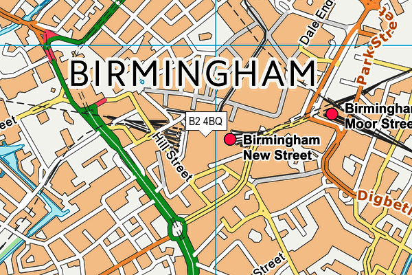 B2 4BQ map - OS VectorMap District (Ordnance Survey)