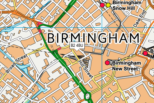 B2 4BU map - OS VectorMap District (Ordnance Survey)