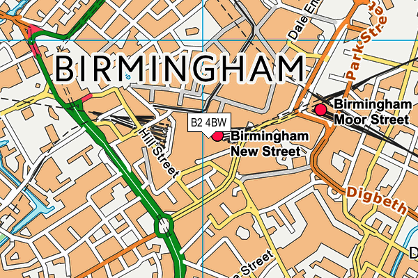 B2 4BW map - OS VectorMap District (Ordnance Survey)