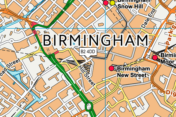 B2 4DD map - OS VectorMap District (Ordnance Survey)