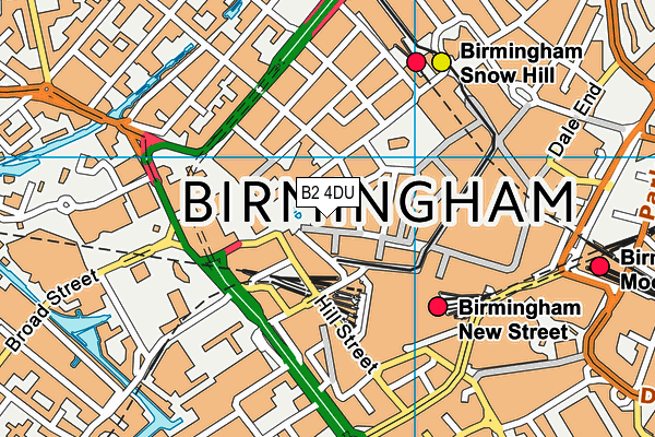 B2 4DU map - OS VectorMap District (Ordnance Survey)