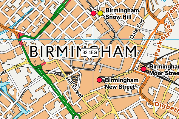 B2 4EG map - OS VectorMap District (Ordnance Survey)