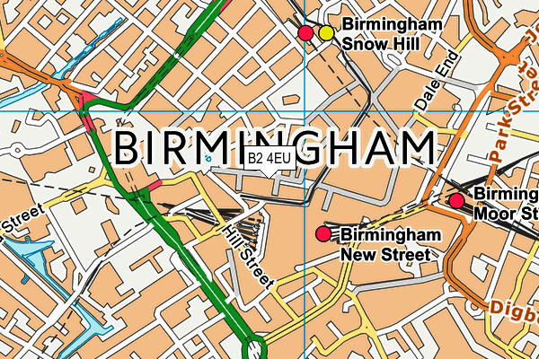 B2 4EU map - OS VectorMap District (Ordnance Survey)