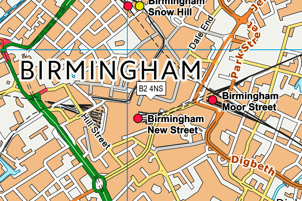 B2 4NS map - OS VectorMap District (Ordnance Survey)