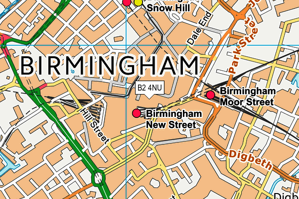 B2 4NU map - OS VectorMap District (Ordnance Survey)