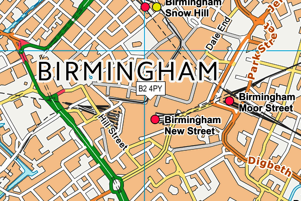 B2 4PY map - OS VectorMap District (Ordnance Survey)