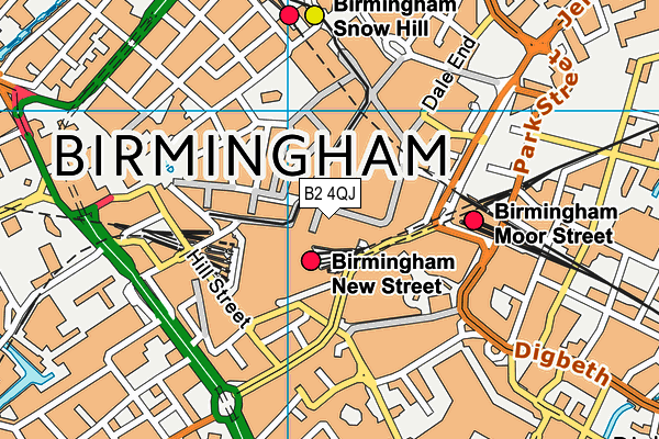 B2 4QJ map - OS VectorMap District (Ordnance Survey)