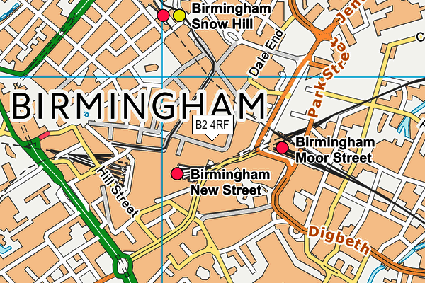 B2 4RF map - OS VectorMap District (Ordnance Survey)