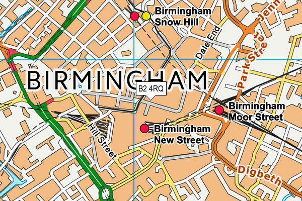 B2 4RQ map - OS VectorMap District (Ordnance Survey)