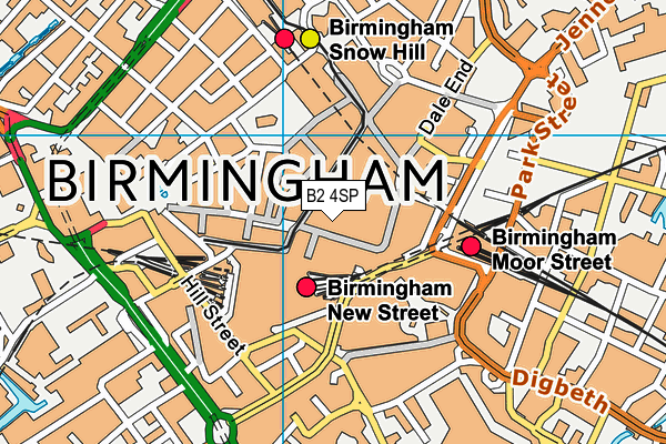 B2 4SP map - OS VectorMap District (Ordnance Survey)