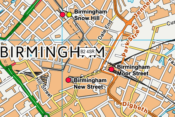 B2 4SR map - OS VectorMap District (Ordnance Survey)