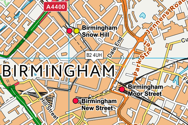 B2 4UH map - OS VectorMap District (Ordnance Survey)