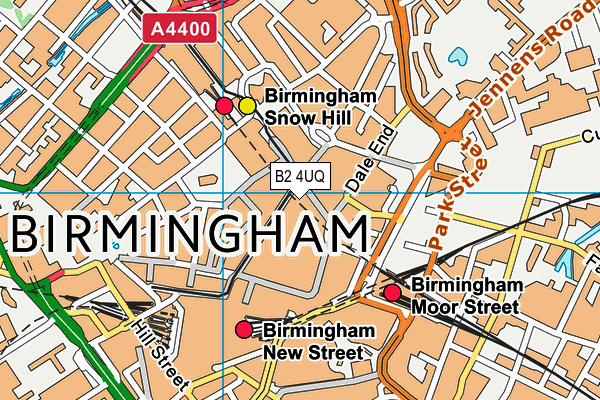 B2 4UQ map - OS VectorMap District (Ordnance Survey)