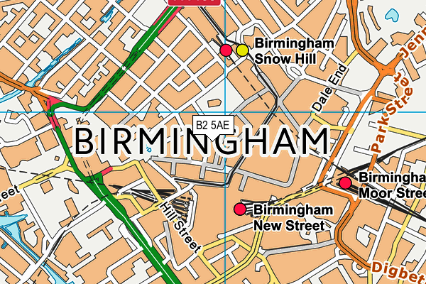 B2 5AE map - OS VectorMap District (Ordnance Survey)