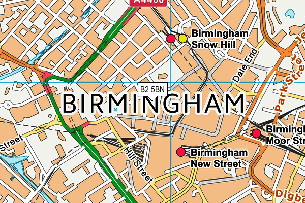 B2 5BN map - OS VectorMap District (Ordnance Survey)