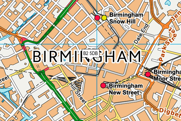 B2 5DB map - OS VectorMap District (Ordnance Survey)