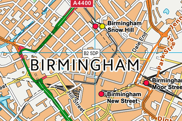 B2 5DP map - OS VectorMap District (Ordnance Survey)