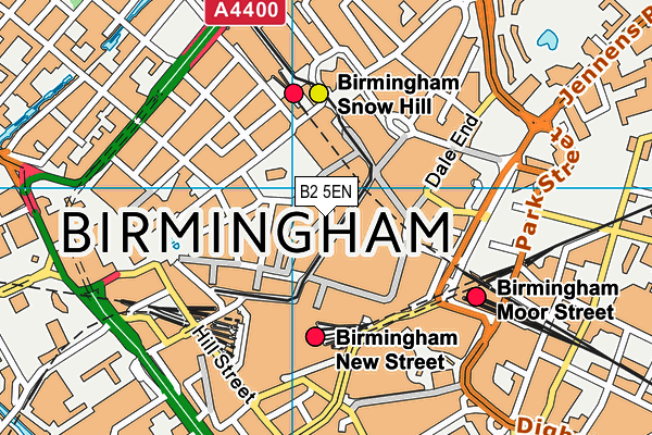 B2 5EN map - OS VectorMap District (Ordnance Survey)