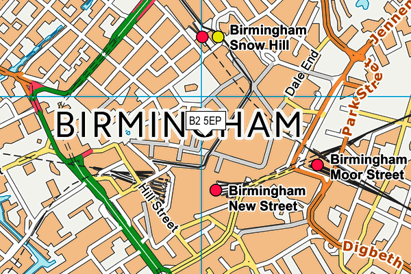 B2 5EP map - OS VectorMap District (Ordnance Survey)