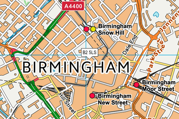 Sports Direct Fitness (Birmingham) (Closed) map (B2 5LS) - OS VectorMap District (Ordnance Survey)