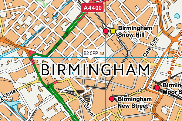 B2 5PP map - OS VectorMap District (Ordnance Survey)