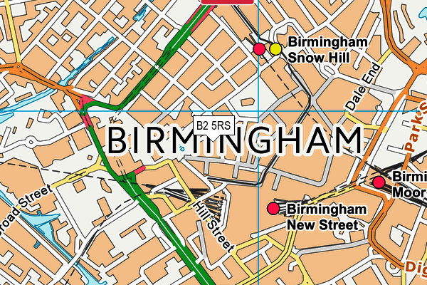 B2 5RS map - OS VectorMap District (Ordnance Survey)