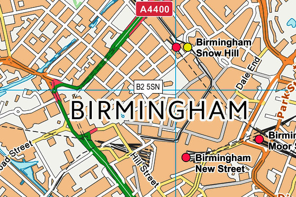 B2 5SN map - OS VectorMap District (Ordnance Survey)