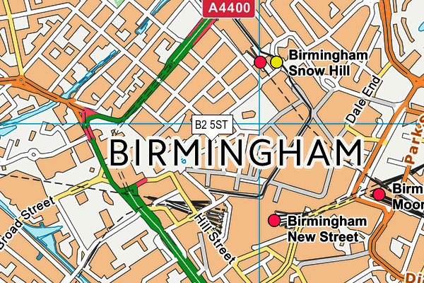 B2 5ST map - OS VectorMap District (Ordnance Survey)