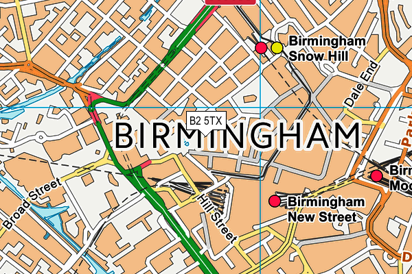 B2 5TX map - OS VectorMap District (Ordnance Survey)