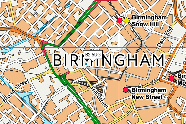 B2 5UG map - OS VectorMap District (Ordnance Survey)