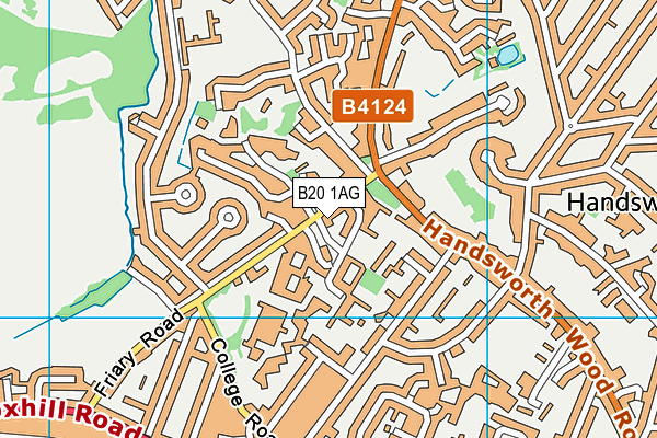 B20 1AG map - OS VectorMap District (Ordnance Survey)