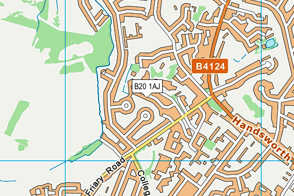 B20 1AJ map - OS VectorMap District (Ordnance Survey)