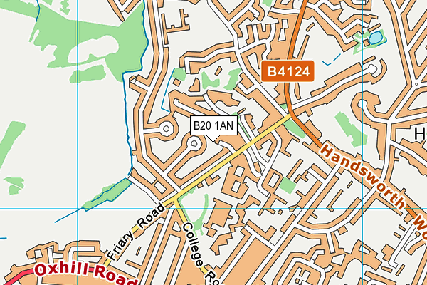 B20 1AN map - OS VectorMap District (Ordnance Survey)