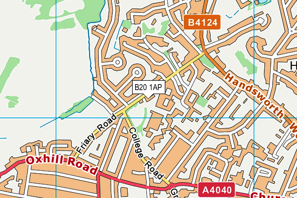 B20 1AP map - OS VectorMap District (Ordnance Survey)