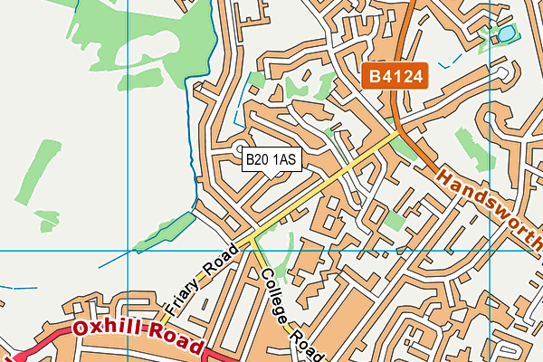 B20 1AS map - OS VectorMap District (Ordnance Survey)