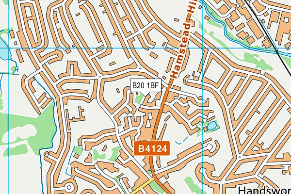 B20 1BF map - OS VectorMap District (Ordnance Survey)