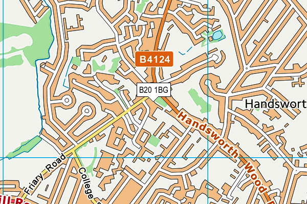 B20 1BG map - OS VectorMap District (Ordnance Survey)