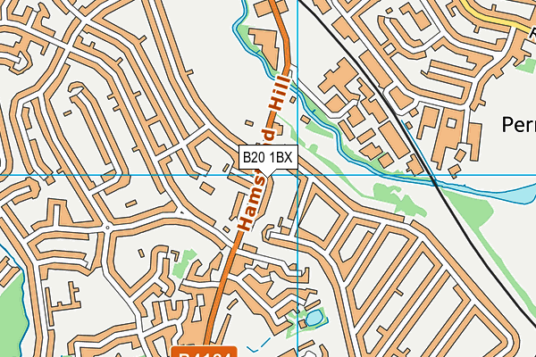 Hamstead Site map (B20 1BX) - OS VectorMap District (Ordnance Survey)